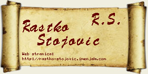 Rastko Stojović vizit kartica